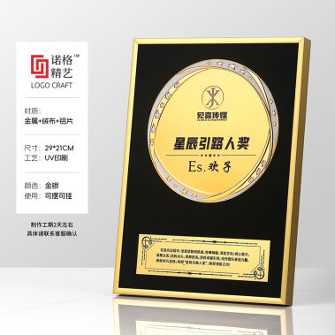 铝框压花丝绒奖牌系列3-尺寸6