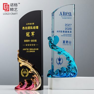 风生水起定制水晶奖杯-18