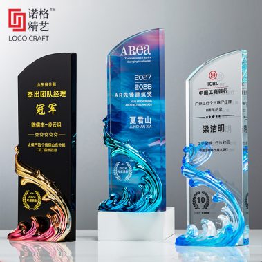 风生水起定制水晶奖杯-2