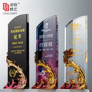 风生水起定制水晶奖杯-3