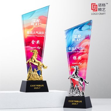 马到成功定制水晶奖杯系列2-2